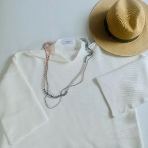 carly jean los angeles cream mock turtleneck